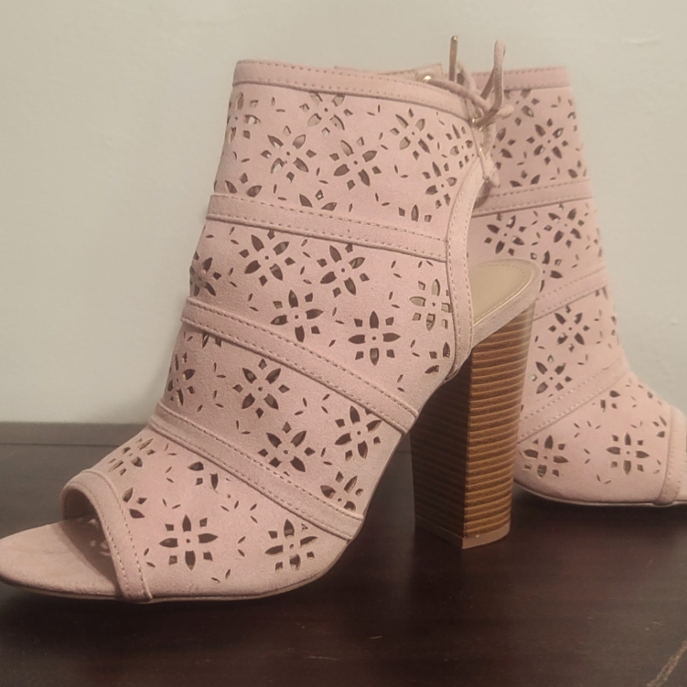 Open toe booties